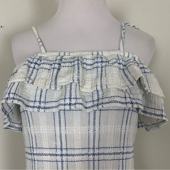 Antik Batik Tony Long Dress maxi dress ruffled plaid white Size XS Anthropologie - Picture 9 of 13